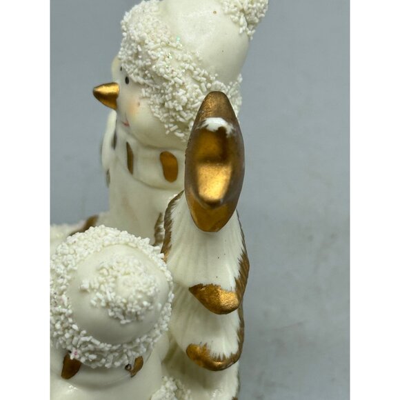 Ceramic Snowman & Tree Candle Holder Figurine Christmas decor 4" READ - Picture 7 of 10